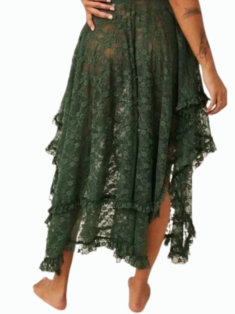 Intimately Free People French Courtship Half Slip Evergreen Large - Picture 3 of 6